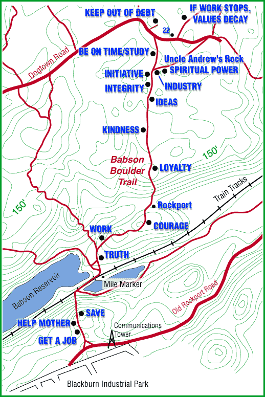 Babson Boulder Map Gloucester