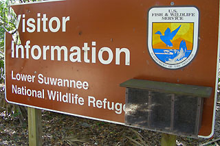 suwannee River wildlife refuge sign